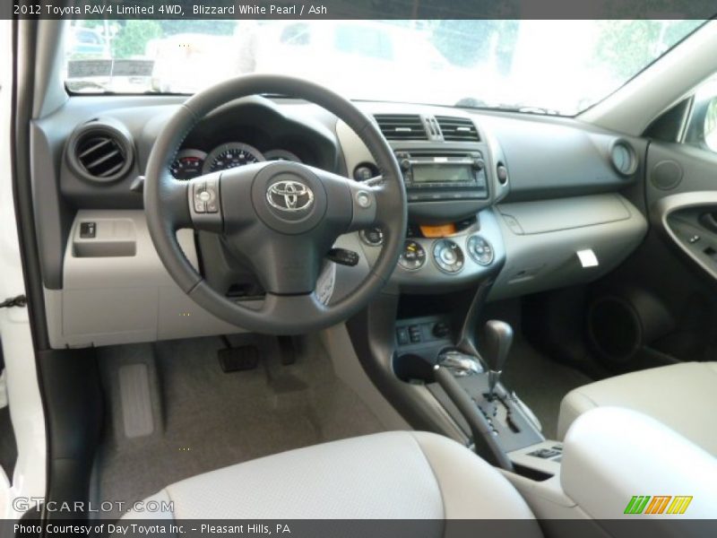 Blizzard White Pearl / Ash 2012 Toyota RAV4 Limited 4WD