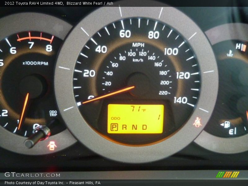Blizzard White Pearl / Ash 2012 Toyota RAV4 Limited 4WD