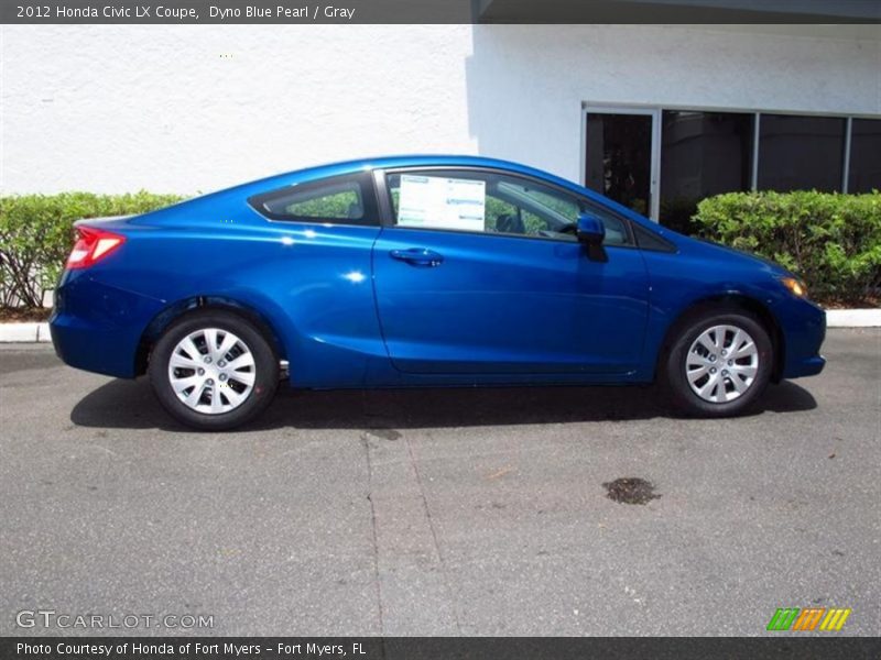 Dyno Blue Pearl / Gray 2012 Honda Civic LX Coupe