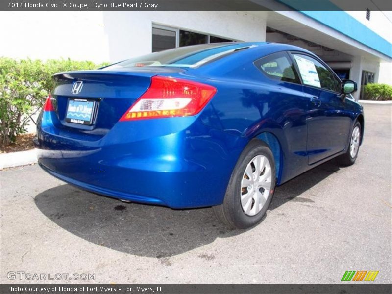 Dyno Blue Pearl / Gray 2012 Honda Civic LX Coupe