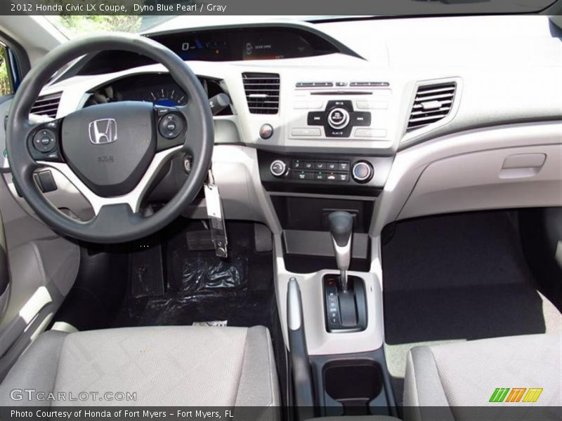 Dyno Blue Pearl / Gray 2012 Honda Civic LX Coupe