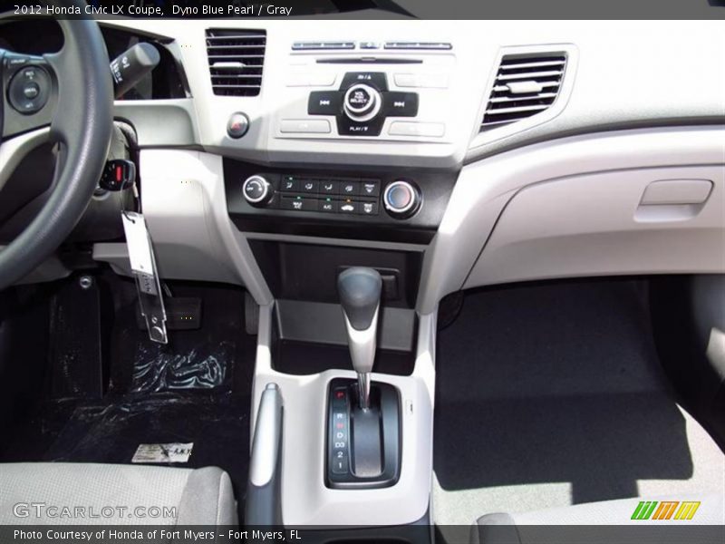 Dyno Blue Pearl / Gray 2012 Honda Civic LX Coupe