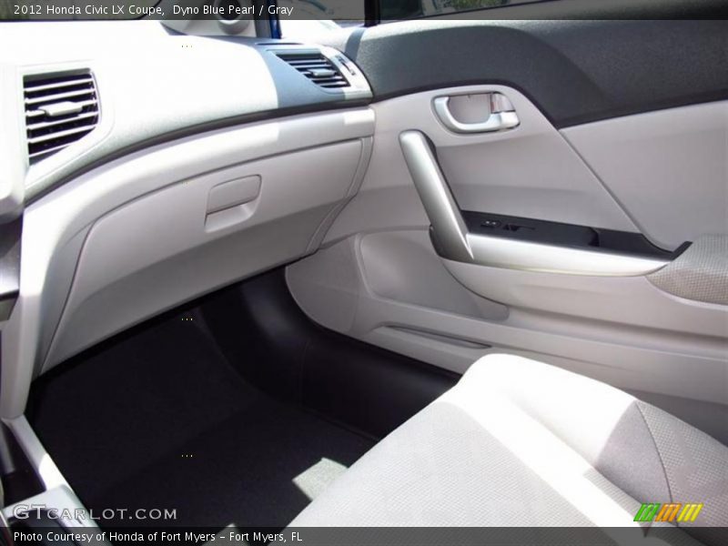 Dyno Blue Pearl / Gray 2012 Honda Civic LX Coupe