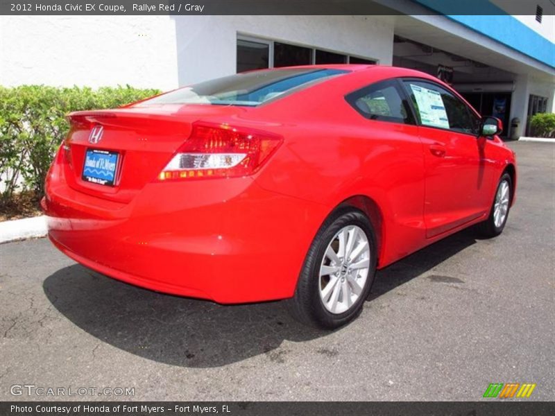 Rallye Red / Gray 2012 Honda Civic EX Coupe