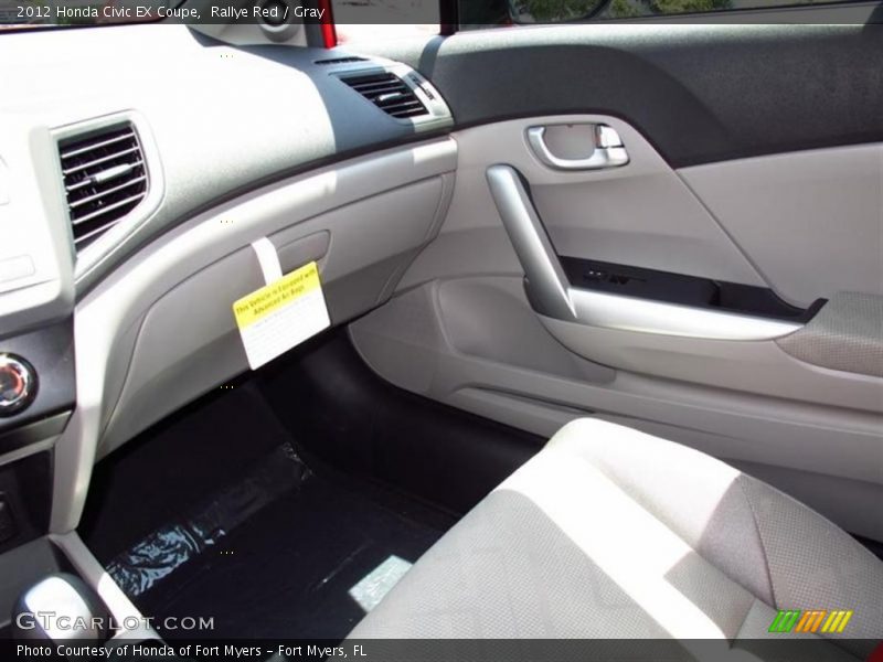 Rallye Red / Gray 2012 Honda Civic EX Coupe