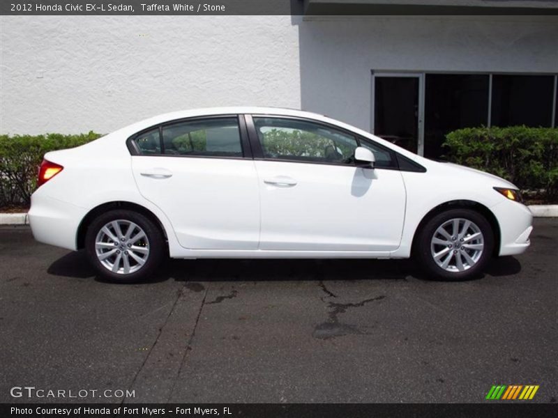 Taffeta White / Stone 2012 Honda Civic EX-L Sedan