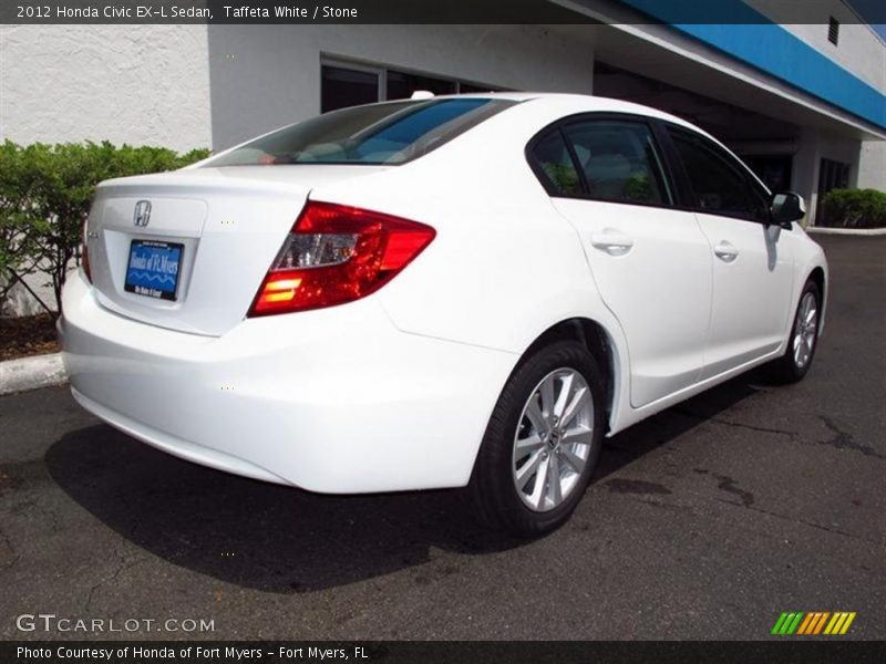 Taffeta White / Stone 2012 Honda Civic EX-L Sedan