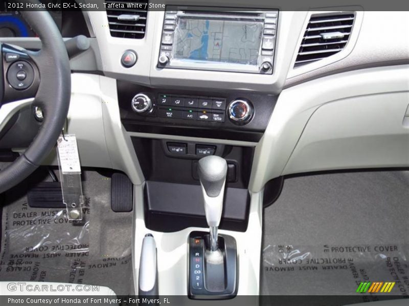Taffeta White / Stone 2012 Honda Civic EX-L Sedan