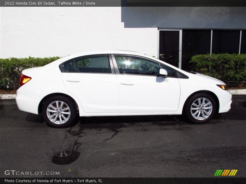Taffeta White / Stone 2012 Honda Civic EX Sedan