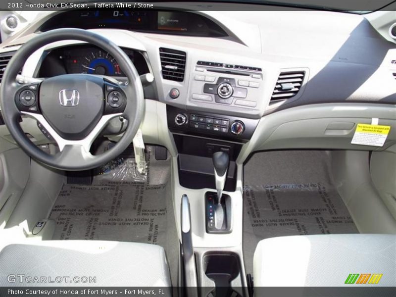 Taffeta White / Stone 2012 Honda Civic EX Sedan