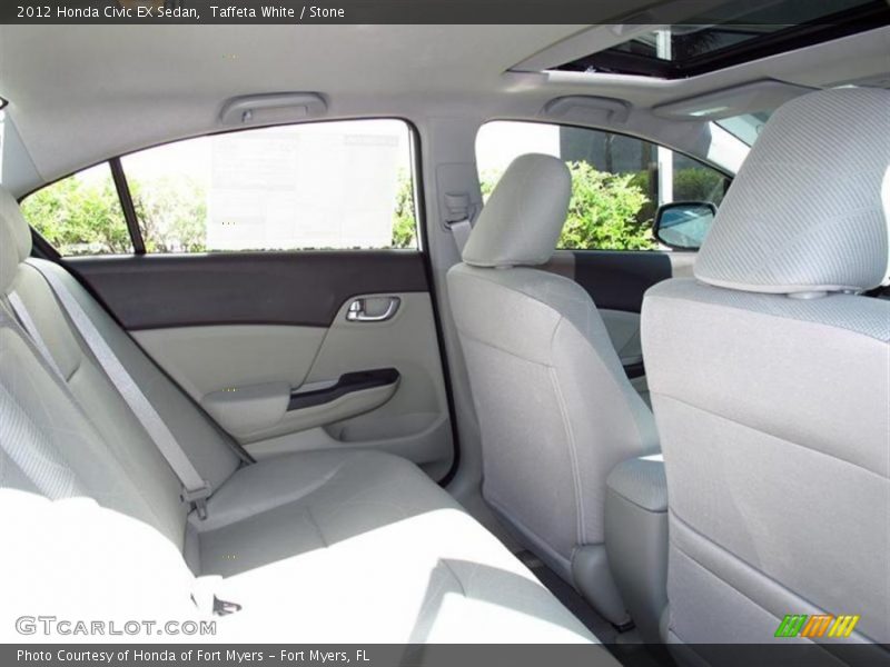 Taffeta White / Stone 2012 Honda Civic EX Sedan