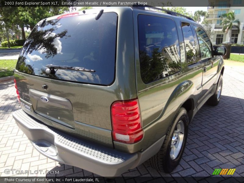 Estate Green Metallic / Medium Parchment Beige 2003 Ford Explorer Sport XLT