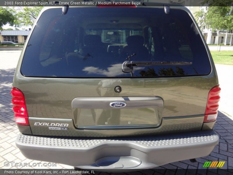 Estate Green Metallic / Medium Parchment Beige 2003 Ford Explorer Sport XLT