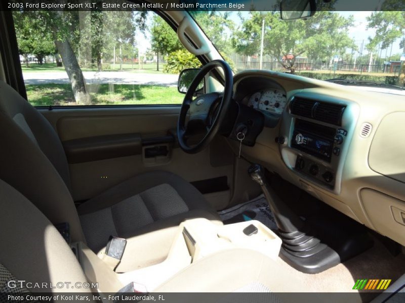 Estate Green Metallic / Medium Parchment Beige 2003 Ford Explorer Sport XLT