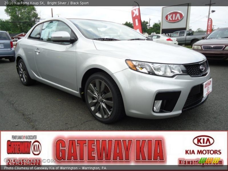 Bright Silver / Black Sport 2010 Kia Forte Koup SX