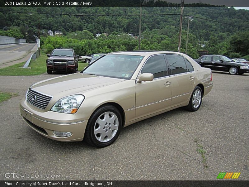 Mystic Gold Metallic / Ivory 2001 Lexus LS 430