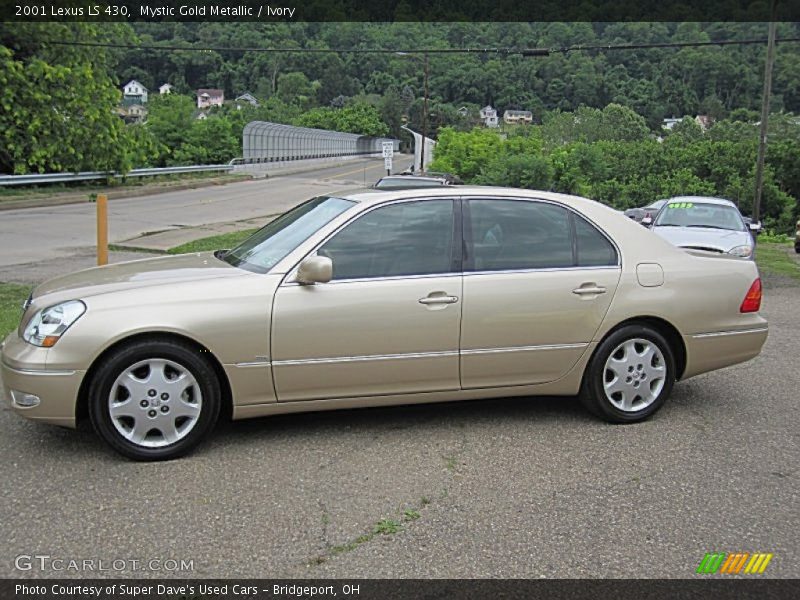 Mystic Gold Metallic / Ivory 2001 Lexus LS 430