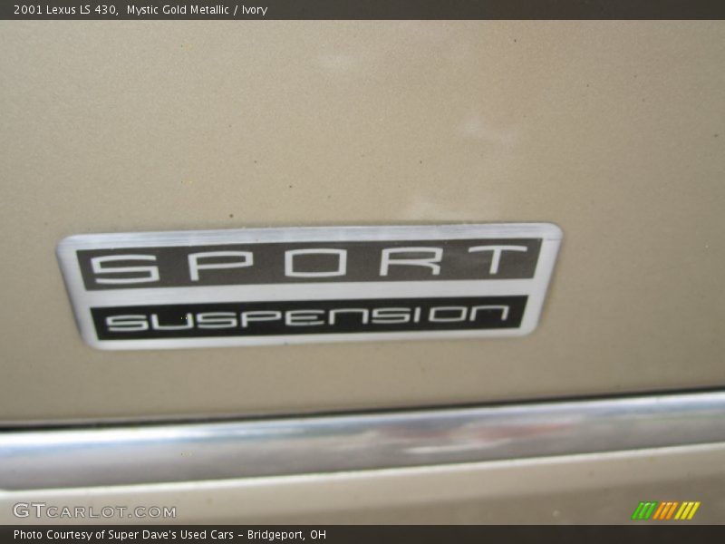Mystic Gold Metallic / Ivory 2001 Lexus LS 430