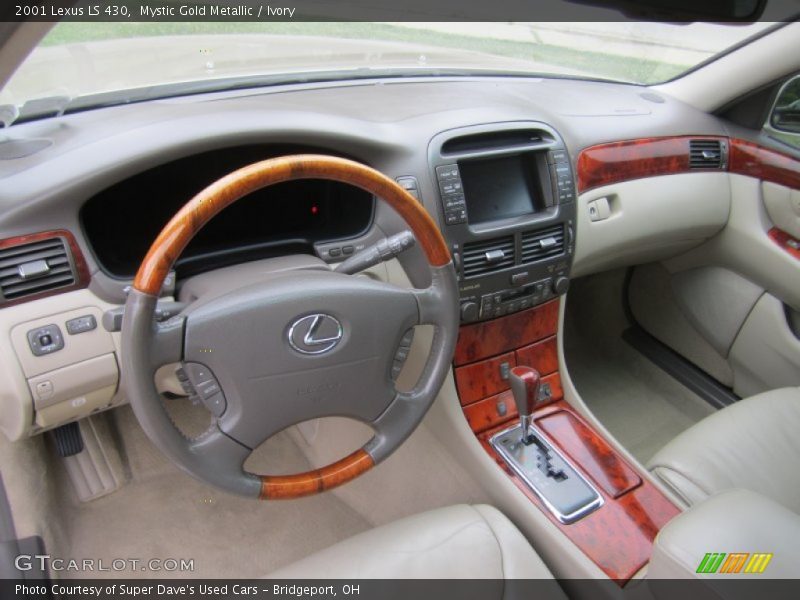 Mystic Gold Metallic / Ivory 2001 Lexus LS 430