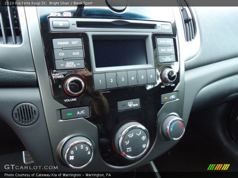 Controls of 2010 Forte Koup SX