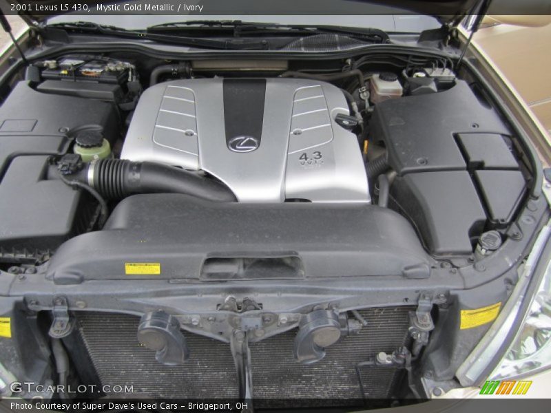 Mystic Gold Metallic / Ivory 2001 Lexus LS 430