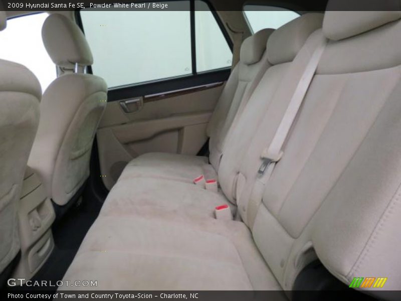 Powder White Pearl / Beige 2009 Hyundai Santa Fe SE
