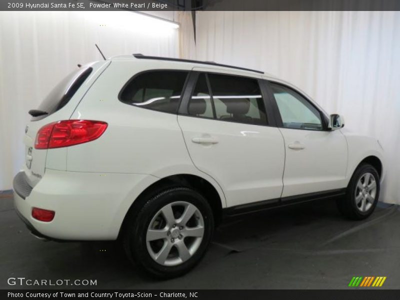 Powder White Pearl / Beige 2009 Hyundai Santa Fe SE