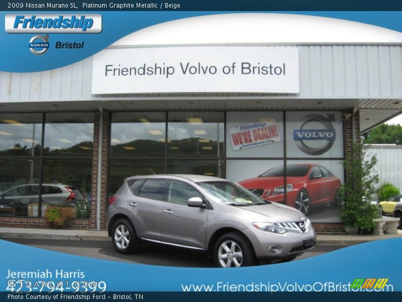 Platinum Graphite Metallic / Beige 2009 Nissan Murano SL