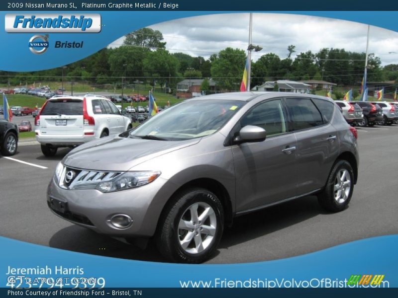 Platinum Graphite Metallic / Beige 2009 Nissan Murano SL