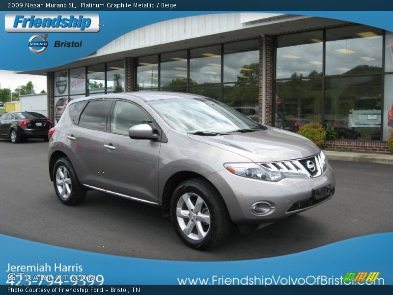 Platinum Graphite Metallic / Beige 2009 Nissan Murano SL