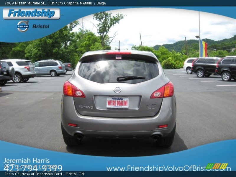 Platinum Graphite Metallic / Beige 2009 Nissan Murano SL