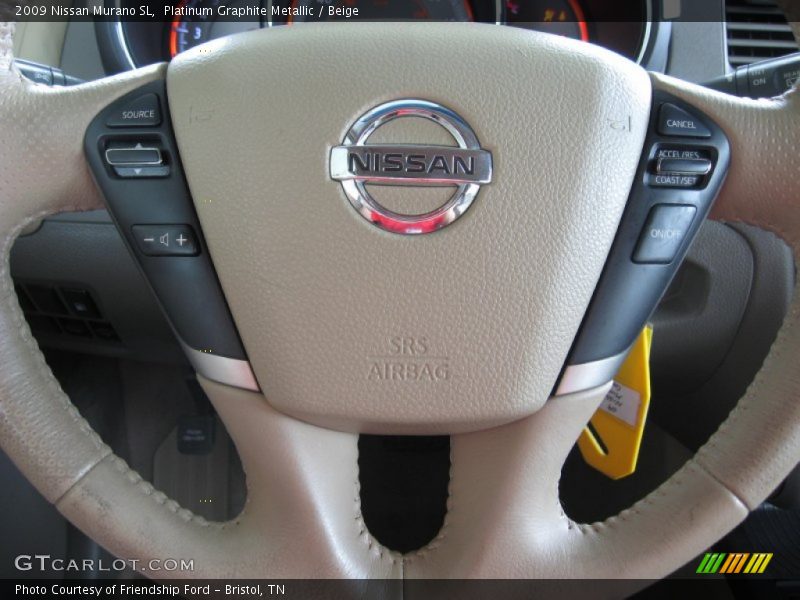 Platinum Graphite Metallic / Beige 2009 Nissan Murano SL