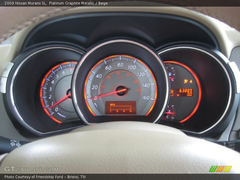Platinum Graphite Metallic / Beige 2009 Nissan Murano SL