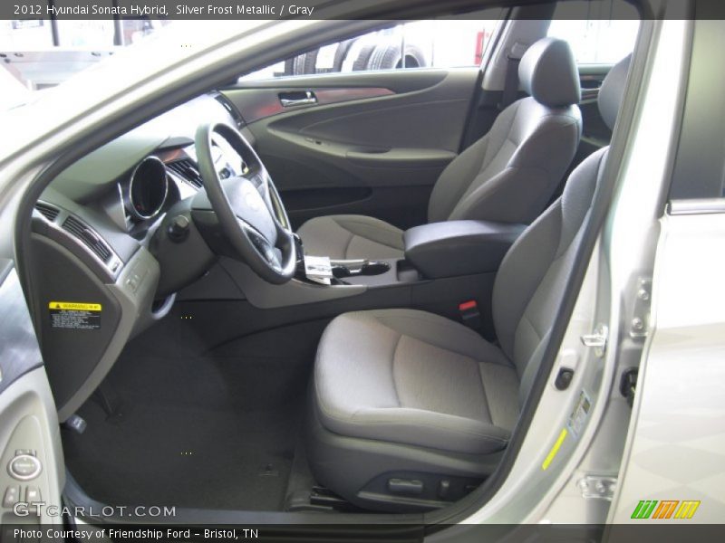Silver Frost Metallic / Gray 2012 Hyundai Sonata Hybrid