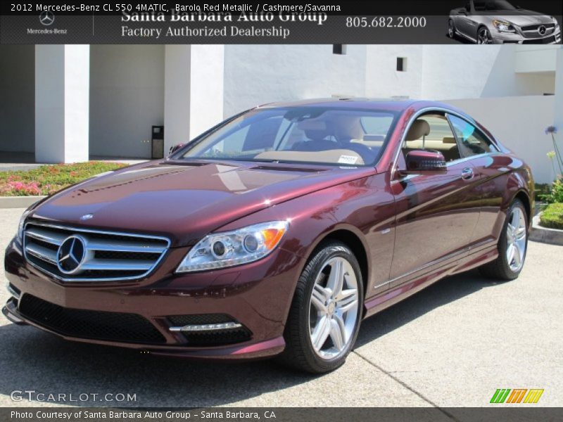 Barolo Red Metallic / Cashmere/Savanna 2012 Mercedes-Benz CL 550 4MATIC