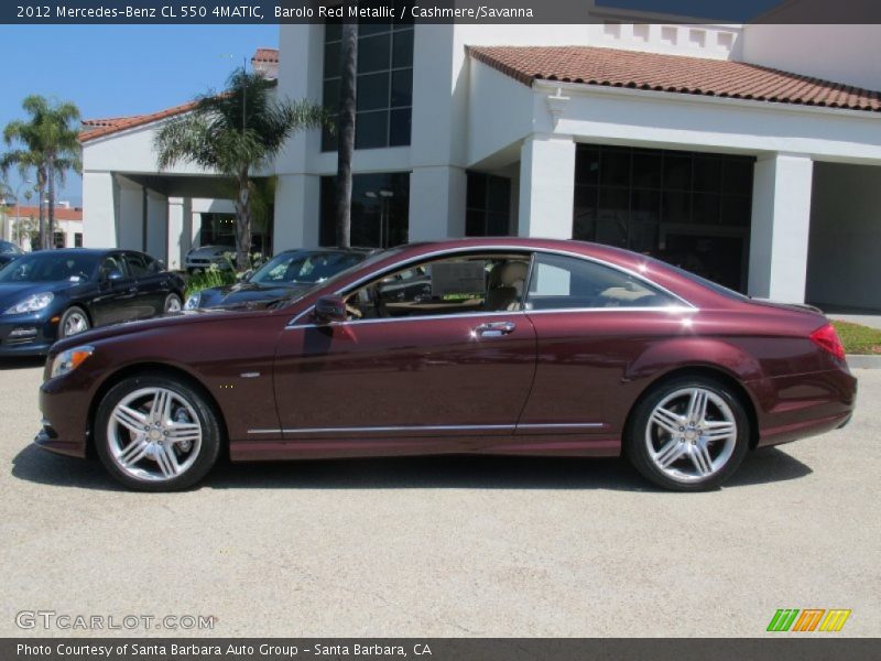 Barolo Red Metallic / Cashmere/Savanna 2012 Mercedes-Benz CL 550 4MATIC