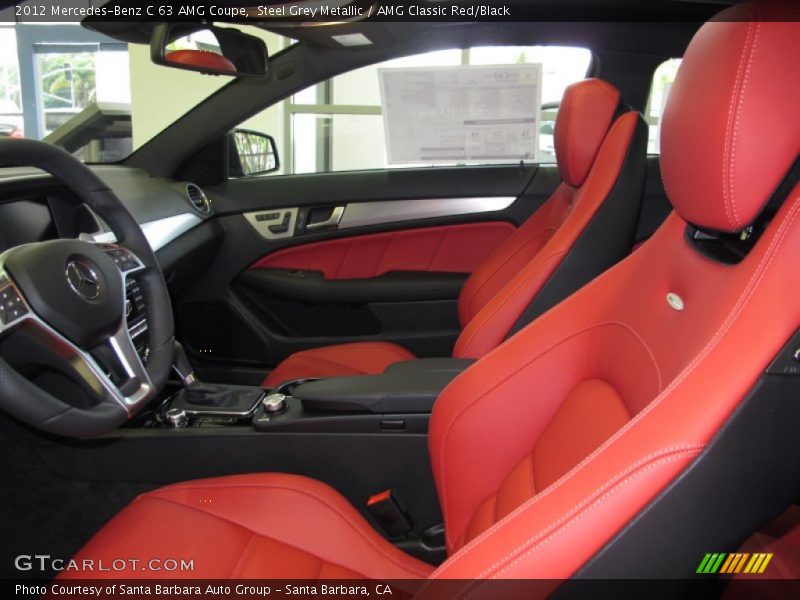  2012 C 63 AMG Coupe AMG Classic Red/Black Interior