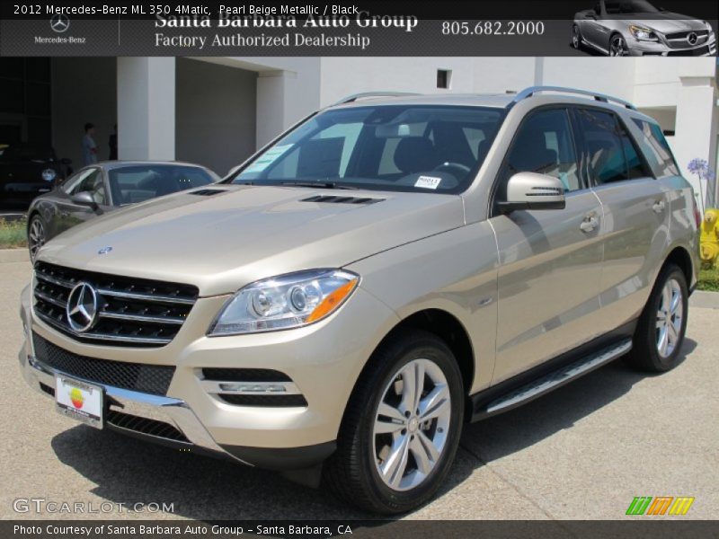 Pearl Beige Metallic / Black 2012 Mercedes-Benz ML 350 4Matic