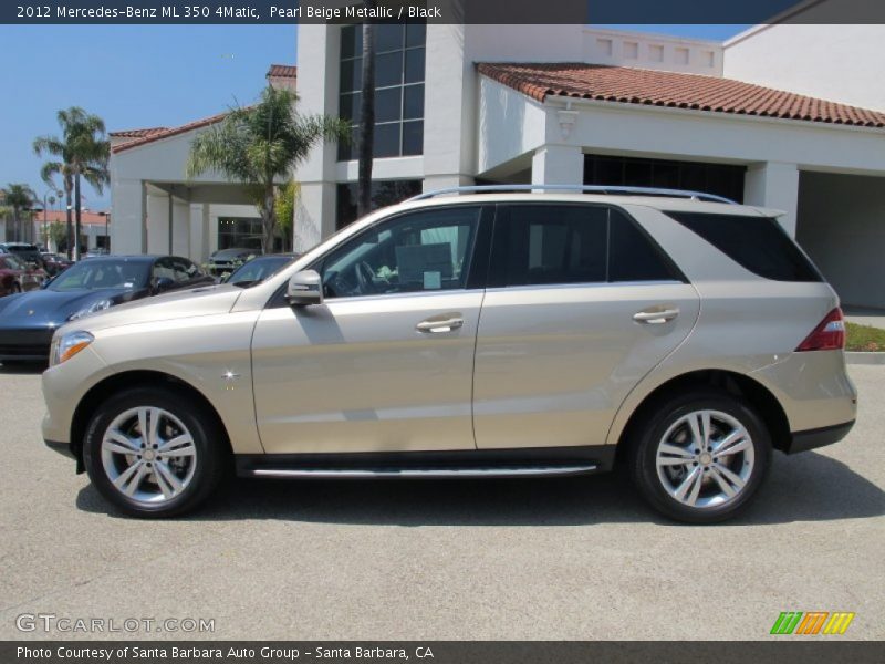 Pearl Beige Metallic / Black 2012 Mercedes-Benz ML 350 4Matic