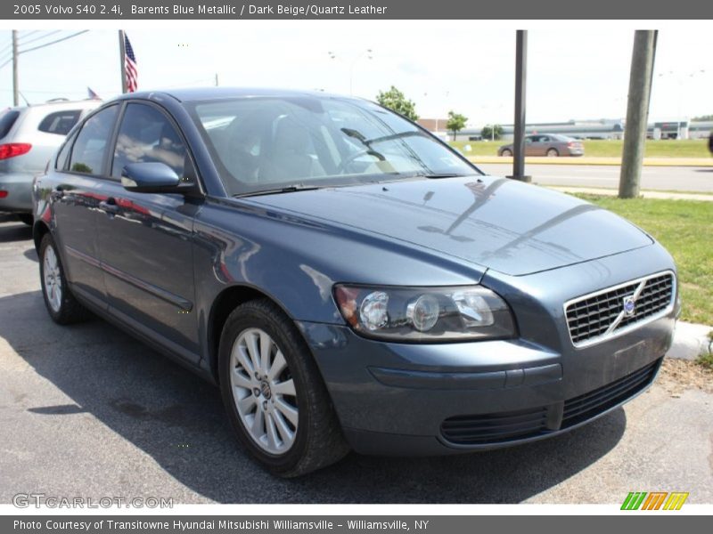 Barents Blue Metallic / Dark Beige/Quartz Leather 2005 Volvo S40 2.4i