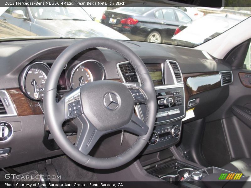 Pearl Beige Metallic / Black 2012 Mercedes-Benz ML 350 4Matic