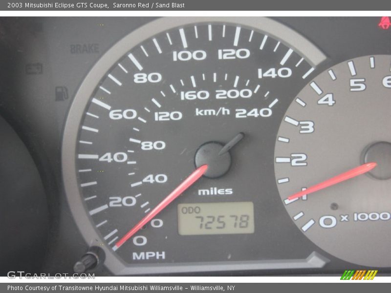 Saronno Red / Sand Blast 2003 Mitsubishi Eclipse GTS Coupe