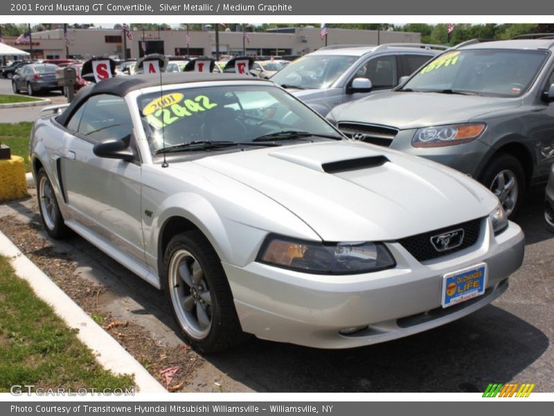 Silver Metallic / Medium Graphite 2001 Ford Mustang GT Convertible