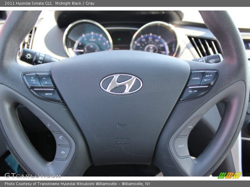 Midnight Black / Gray 2011 Hyundai Sonata GLS
