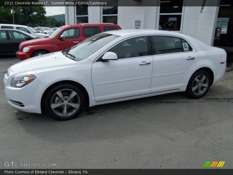 Summit White / Cocoa/Cashmere 2012 Chevrolet Malibu LT