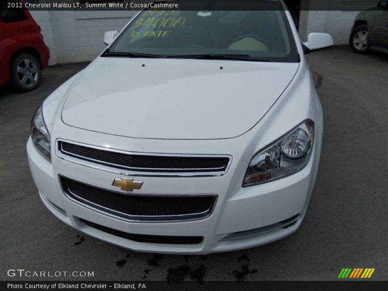 Summit White / Cocoa/Cashmere 2012 Chevrolet Malibu LT
