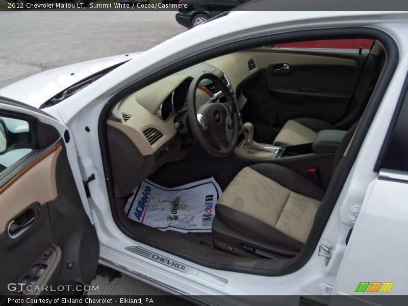 Summit White / Cocoa/Cashmere 2012 Chevrolet Malibu LT