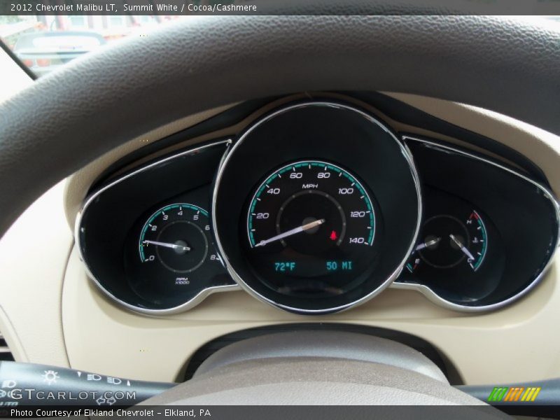 Summit White / Cocoa/Cashmere 2012 Chevrolet Malibu LT