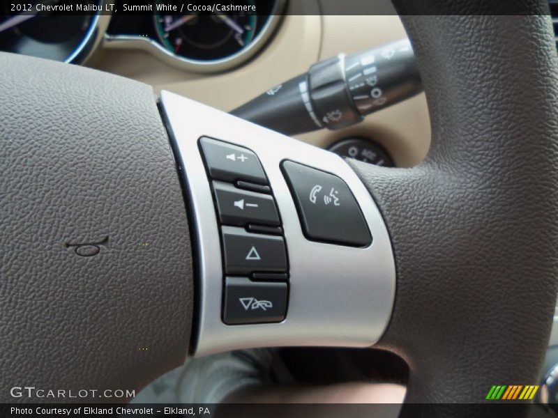Summit White / Cocoa/Cashmere 2012 Chevrolet Malibu LT
