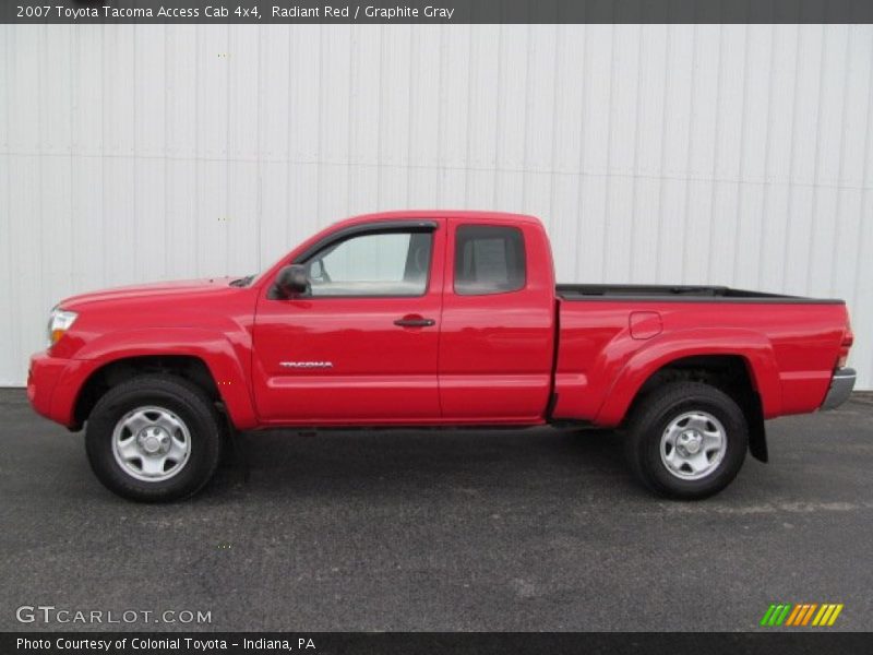 Radiant Red / Graphite Gray 2007 Toyota Tacoma Access Cab 4x4